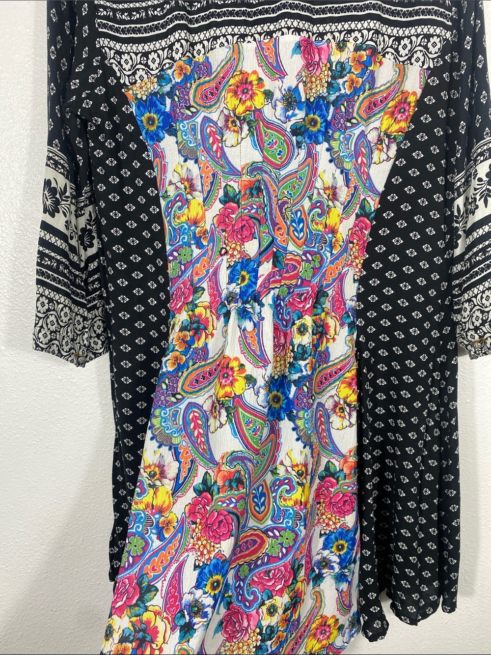 Anthropologie by Cyrena Boho Purple Printed Button-Front Mini Shirt Dress Size L - Picture 8 of 16